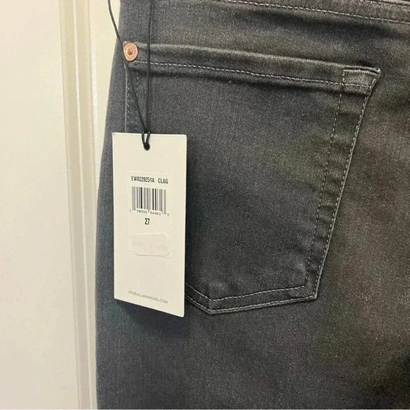 916 NWT 7 For All Mankind High Waist Ankle Skinny Jeans in Evening Grey - Picture 9 of 13